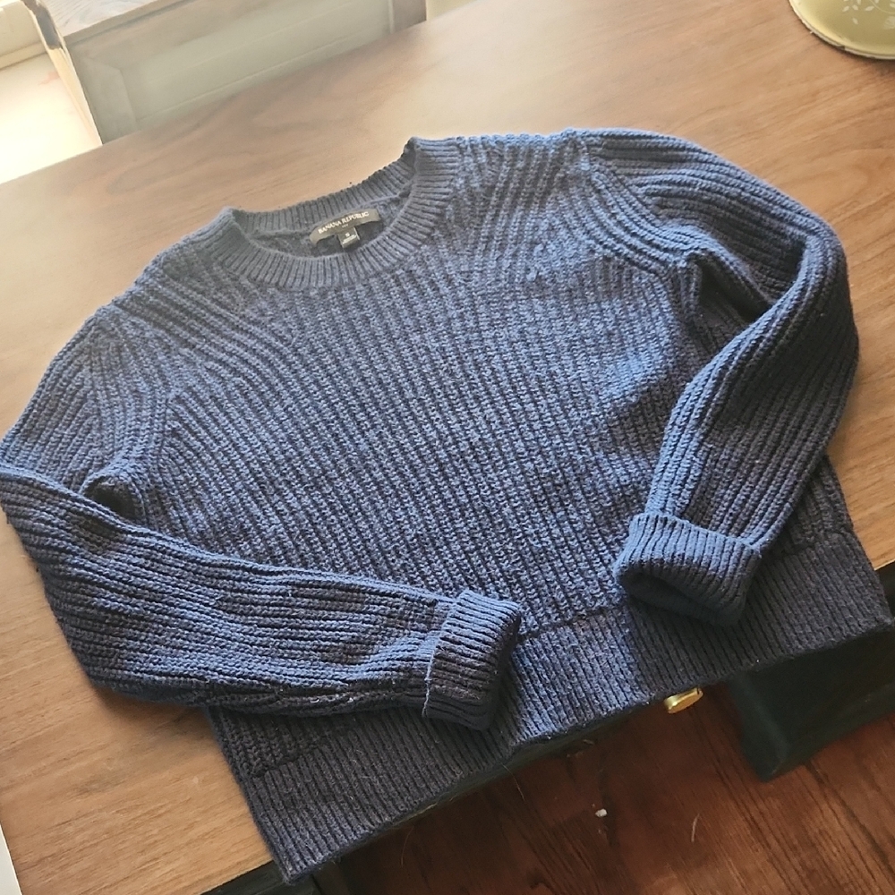Banana Republic Navy Women's Crew Neck Sweater